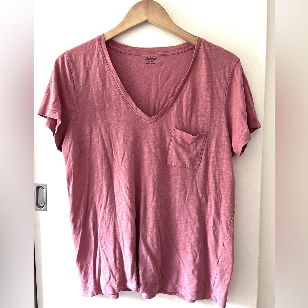 Madewell Pink Relaxed Short Sleeve Tee